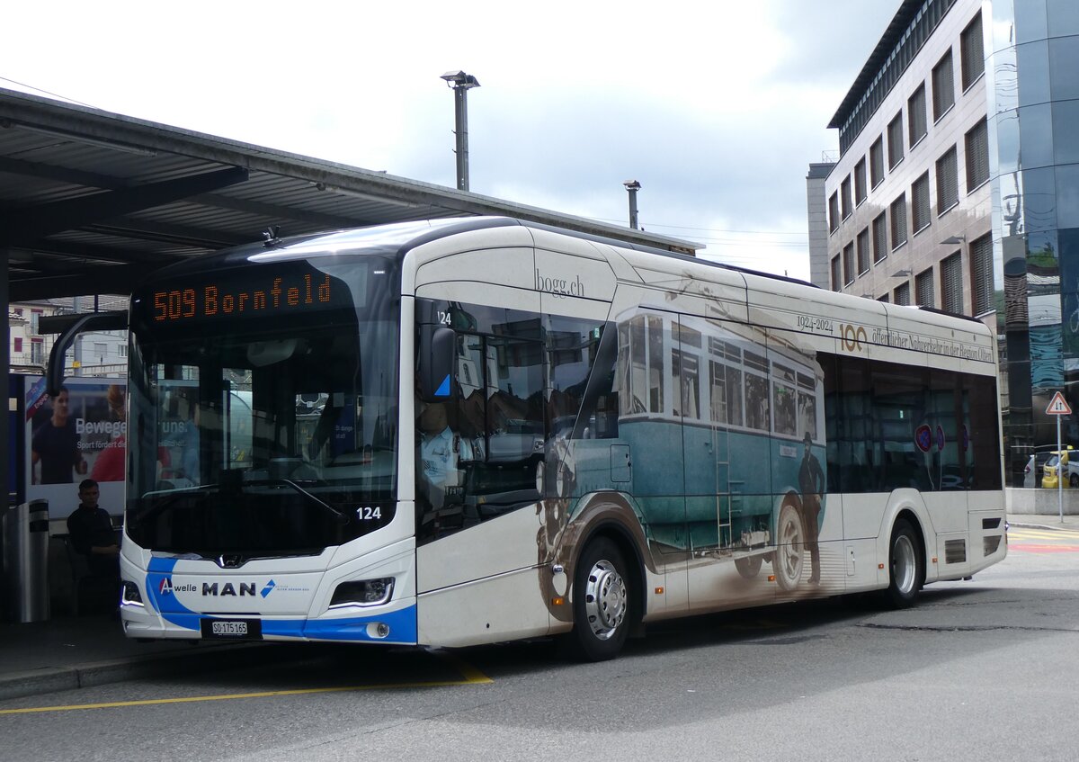 (262'421) - BOGG Wangen b.O. - Nr. 124/SO 175'165 - eMAN am 16. Mai 2024 beim Bahnhof Olten