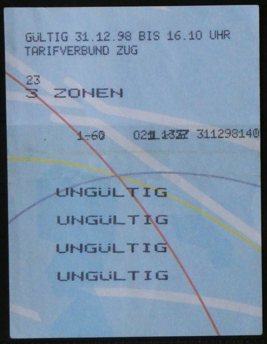 (263'339) - ZVB-Ungltig vom 31. Dezember 1998 am 2. Juni 2024 in Thun