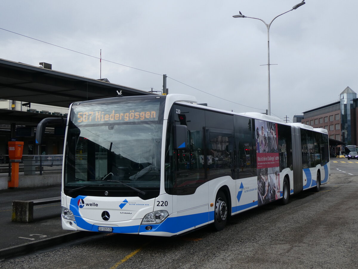 (263'496) - BOGG Wangen b.O. - Nr. 220/SO 120'518 - Mercedes am 9. Juni 2024 beim Bahnhof Olten