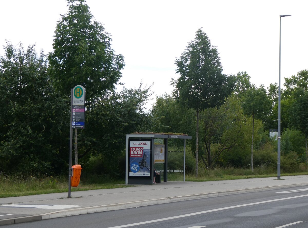 (264'761) - LVB-Haltestelle am 12. Juli 2024 in Leipzig, Schnauer Ring