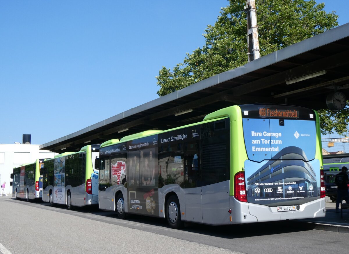 (264'993) - Busland, Burgdorf - Nr. 216/BE 457'216 - Mercedes am 25. Juli 2024 beim Bahnhof Burgdorf