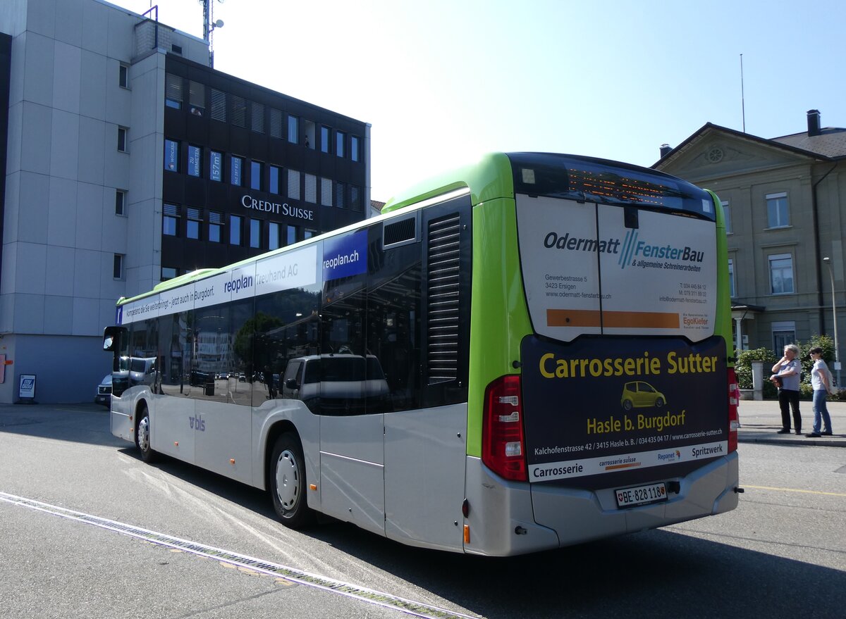 (265'007) - Busland, Burgdorf - Nr. 118/BE 828'118 - Mercedes am 25. Juli 2024 beim Bahnhof Burgdorf