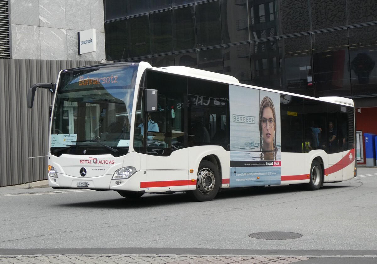 (265'373) - ARAG Ruswil - Nr. 46/LU 15'032 - Mercedes am 3. August 2024 beim Bahnhof Visp