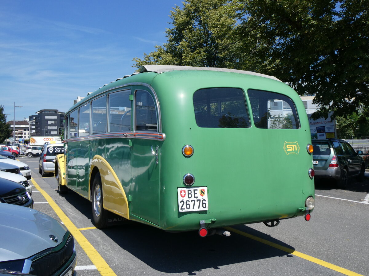 (265'434) - STI Thun - Nr. 15/BE 26'774 - Saurer/Gangloff (ex AvH Heimenschwand Nr. 5) am 6. August 2024 in Thun, CarTerminal