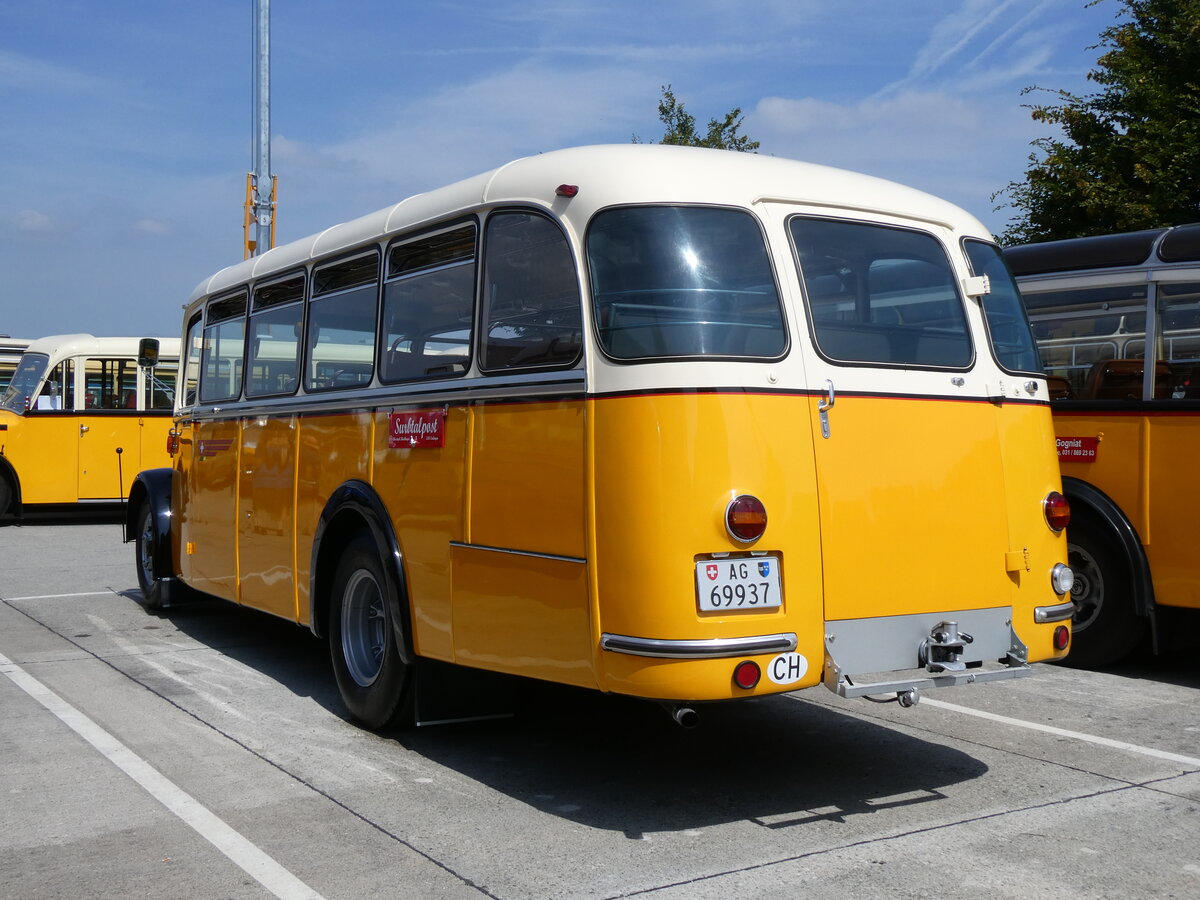 (266'479) - Blchlinger, Endingen - AG 69'937 - Saurer/Tscher (ex Dubach, Walde; ex Spescha, Andiast) am 31. August 2024 in Oberkirch, CAMPUS Sursee