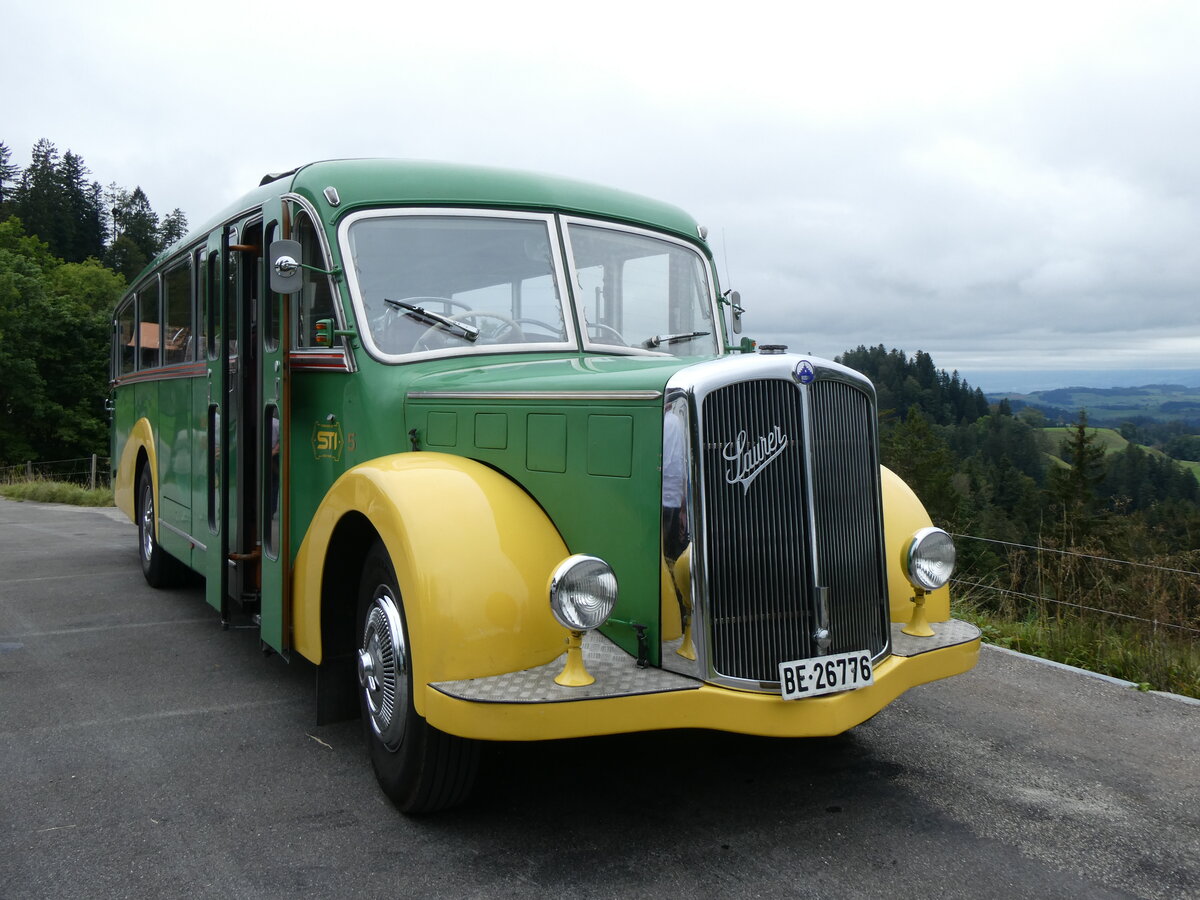 (266'649) - STI Thun - Nr. 15/BE 26'776 - Saurer/Gangloff (ex AvH Heimenschwand Nr. 5) am 5. September 2024 auf der Lderenalp