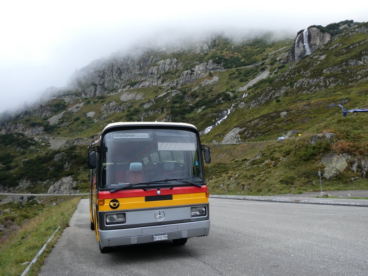 (266'913) - Buzzi, Bern - BE 910'789 - Mercedes (ex Mattli, Wassen PID 2295) am 10. September 2024 in Susten, Steingletscher