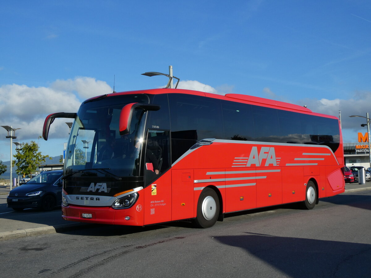 (267'052) - AFA Adelboden - Nr. 15/BE 26'702 - Setra am 15. September 2024 in Bavois, Autobahnraststtte