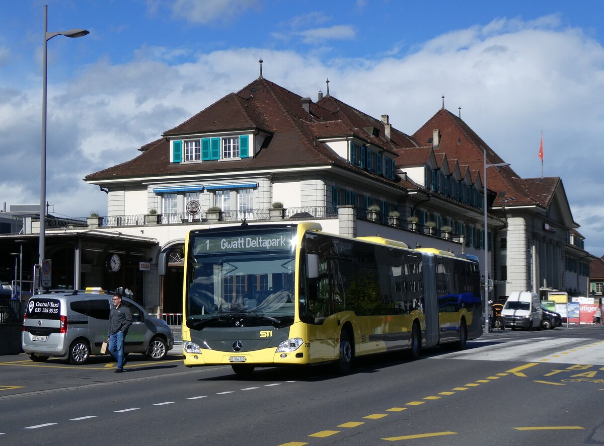 (267'547) - STI Thun - Nr. 720/BE 904'720 - Mercedes am 27. September 2024 beim Bahnhof Thun