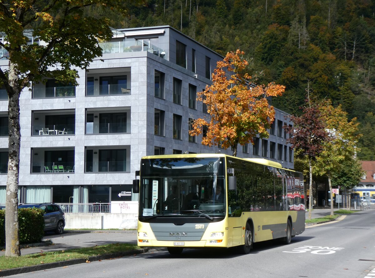 (267'824) - STI Thun - Nr. 152/BE 801'152 - MAN am 7. Oktober 2024 beim Bahnhof Interlaken Ost