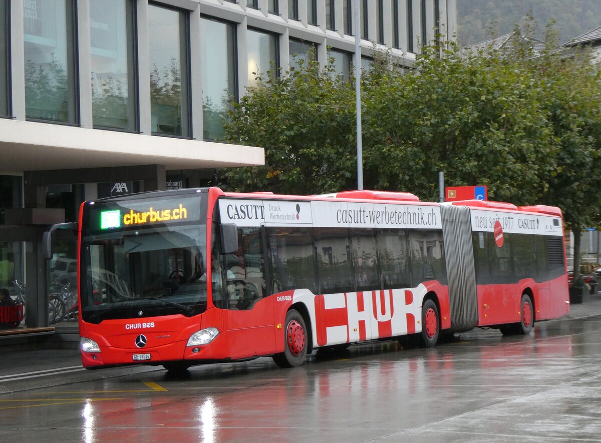 (267'857) - Chur Bus, Chur - Nr. 14/GR 97'514 - Mercedes am 8. Oktober 2024 beim Bahnhof Chur