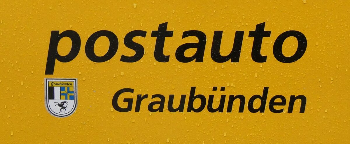 (267'877) - Beschriftung - postauto Graubnden - am 8. Oktober 2024 in Juf