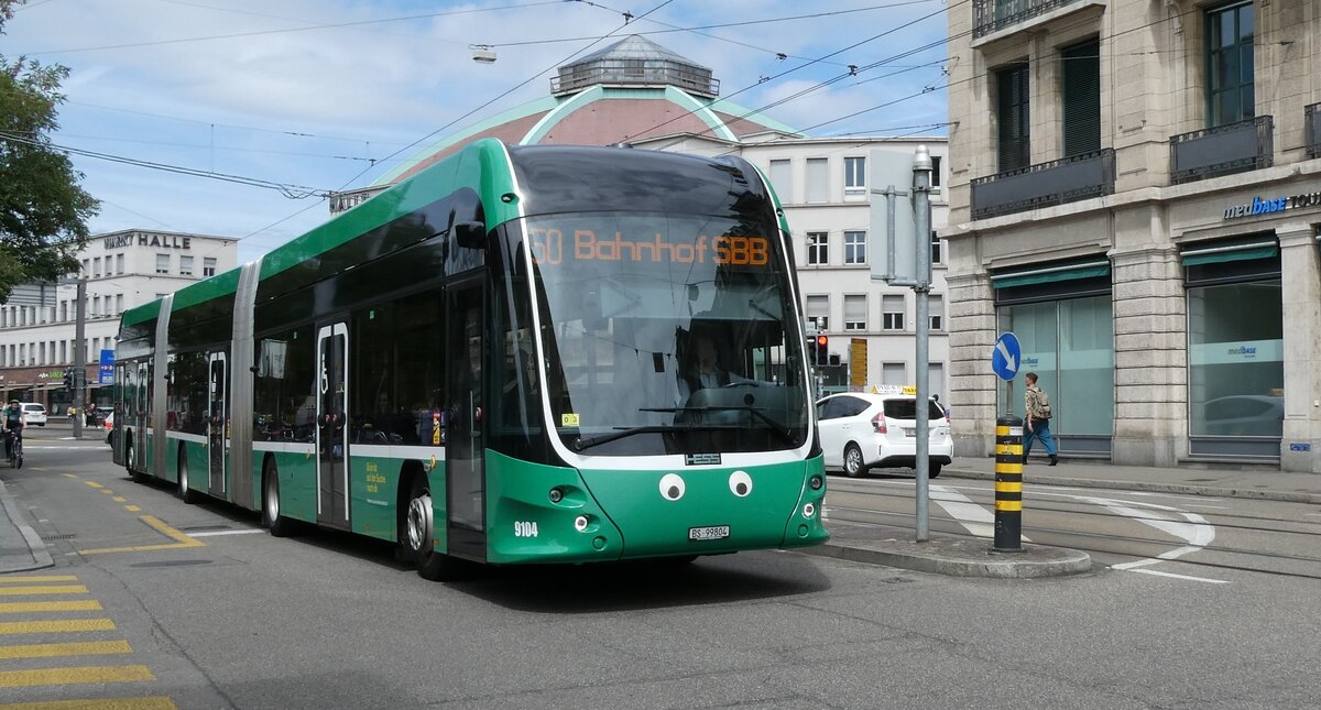 (278'452) - BVB Basel - Nr. 9104/BS 99'804 - eHess am 4. August 2025 beim Bahnhof Basel
