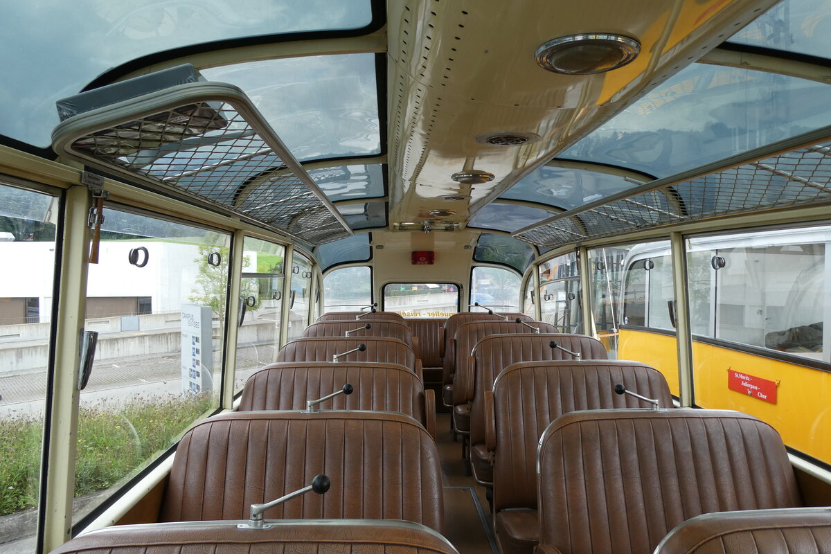 (279'764) - Mller, Uttigen - BE 14'452 - Saurer/Eggli (ex Tschannen, Arth; ex OPC Ennetbrgen Nr. 2; ex M+79'513; ex P 23'153; ex P 2240) am 30. August 2025 in Oberkirch, CAMPUS Sursee (Innenaufnahme)