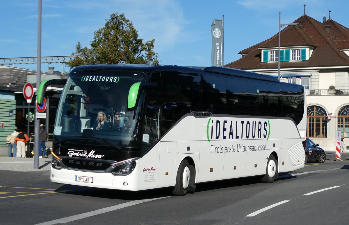 (280'039) - Aus Oesterreich: Moser, Alpbach - KU ELBA 1 - Setra am 7. September 2025 beim Bahnhof Thun