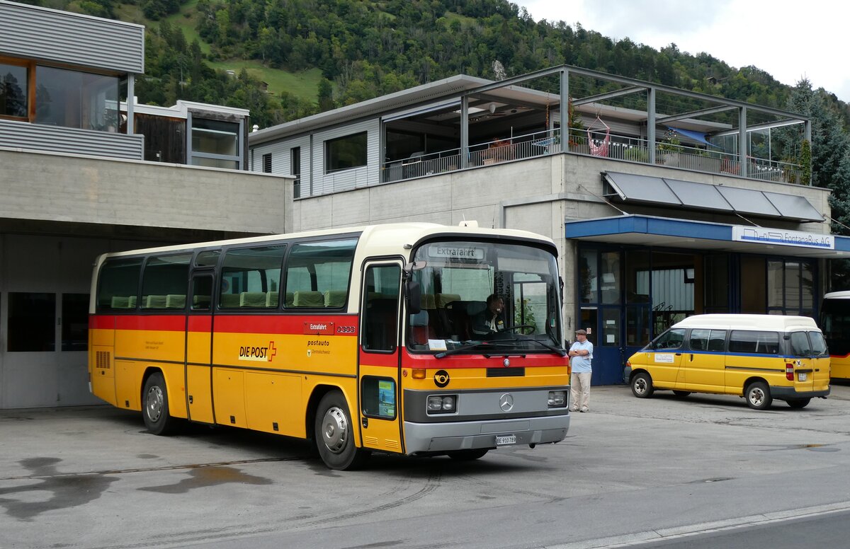 (280'196) - Buzzi, Bern - BE 910'789 - Mercedes (ex Mattli, Wassen/PID 2295) am 9. September 2025 in Ilanz, Garage Fontana