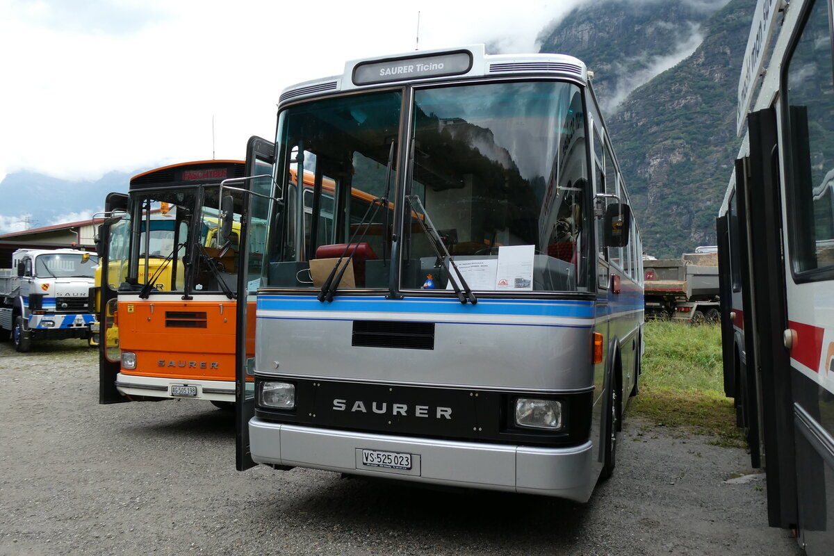 (280'371) - Pralong, Euseigne - VS 525'023 - Saurer/Lauber (ex Osterholt, Veysonnaz; ex SAPJV, L'Isle Nr. 70/PID 1302) am 13. September 2025 in Iragna, Riviera