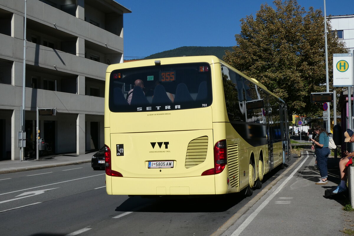 (280'562) - Breuss, Rankweil - Nr. 702/I 5805 AW - Setra am 18. September 2025 in Telfs, Anton-Auer-Strasse