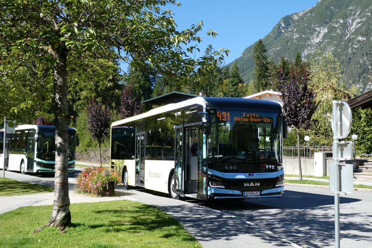 (280'610) - Breuss, Rankweil - Nr. 544/SZ 544 TI - MAN am 20. September 2025 in Leutasch, Weidach Zentrum