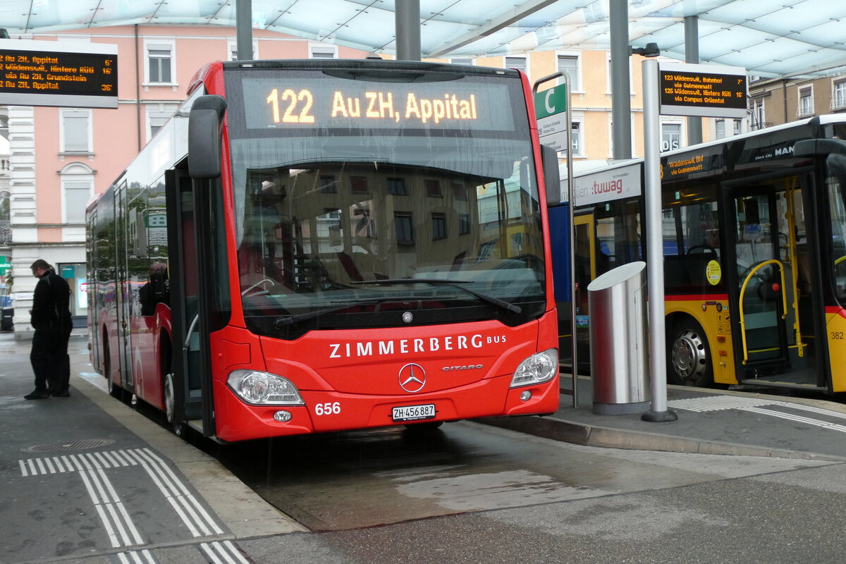 (280'717) - AHW Horgen - Nr. 656/ZH 456'887 - Mercedes am 27. September 2025 beim Bahnhof Wdenswil