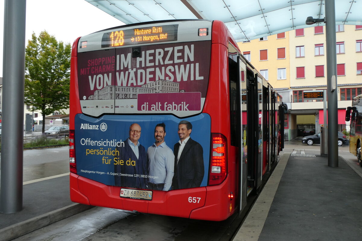 (280'741) - AHW Horgen - Nr. 657/ZH 687'452 - Mercedes am 27. September 2025 beim Bahnhof Wdenswil