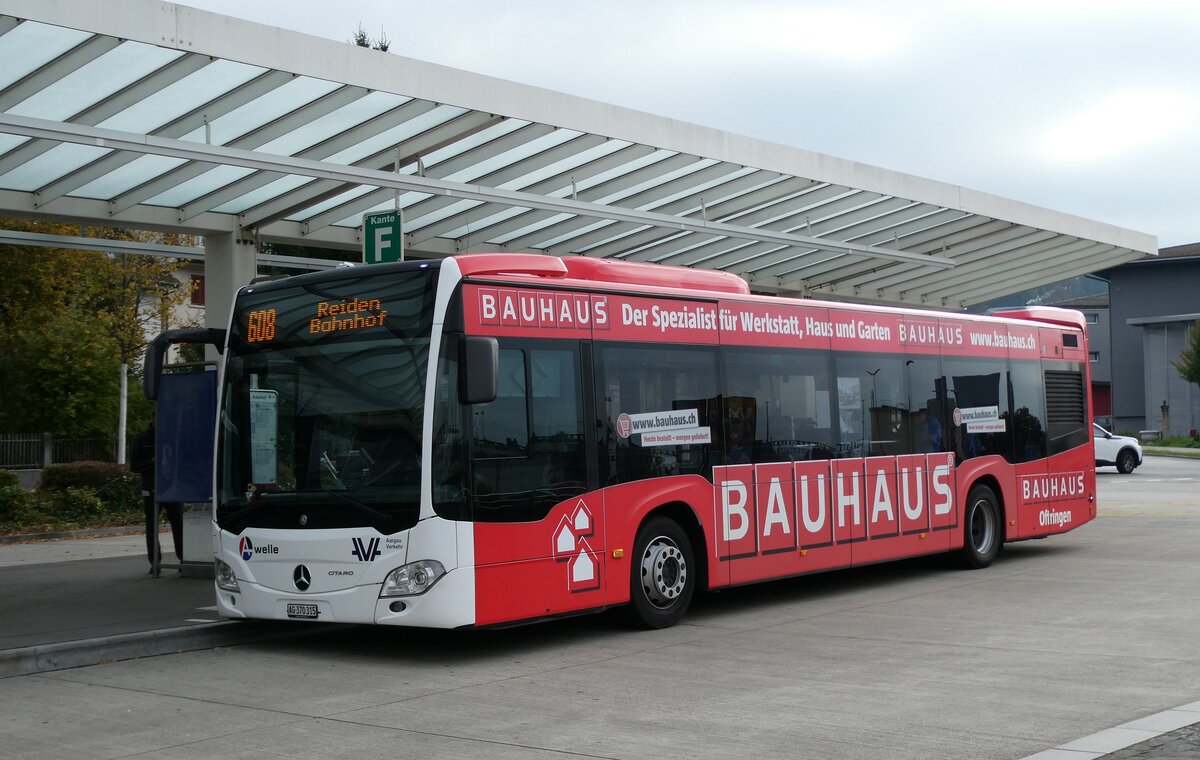 (280'859) - Limmat Bus, Dietikon - AG 370'315 - Mercedes am 2. Oktober 2025 beim Bahnhof Zofingen