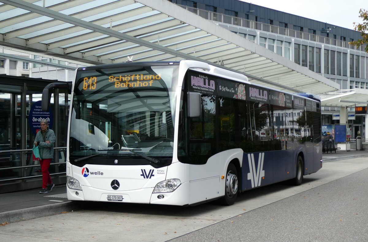 (280'865) - Limmat Bus, Dietikon - AG 370'307 - Mercedes am 2. Oktober 2025 beim Bahnhof Zofingen