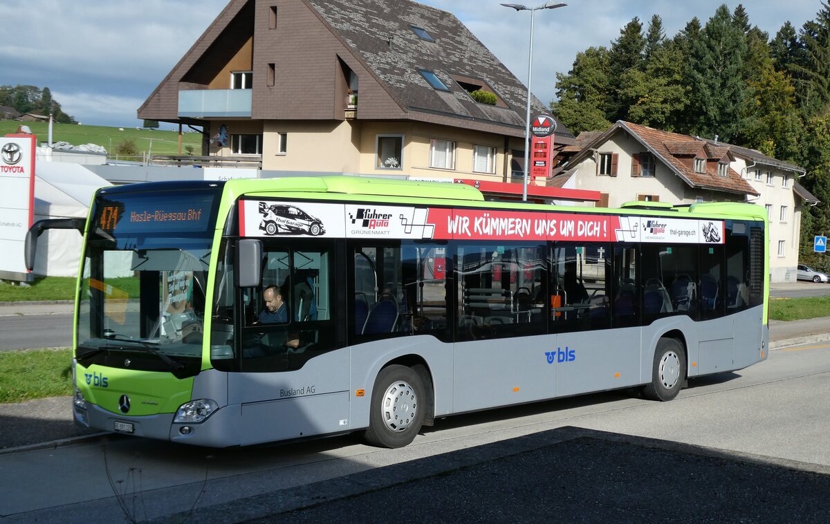 (280'942) - Busland, Burgdorf - Nr. 129/BE 891'129 - Mercedes am 4. Oktober 2025 beim Bahnhof Affoltern-Weier