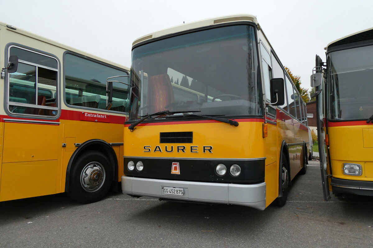 (281'317) - Stolz, Niederbren - SG 452'875 - Saurer/R&J (ex Soltermann, Bichwil; ex Ziegler, Pratteln; ex Tanner, Bubendorf; ex Schnider, Schpfheim) am 12. Oktober 2025 in Schwarzenberg, Rssli
