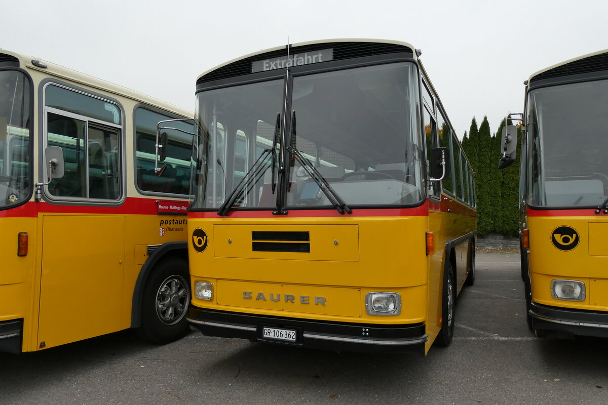 (281'322) - Ackermann, Landquart - GR 106'362 - Saurer/R&J (ex Fssler, Unteriberg; ex Schrch, Gutenberg Nr. 6; ex P 24'358/PID 3219) am 12. Oktober 2025 in Schwarzenberg, Rssli