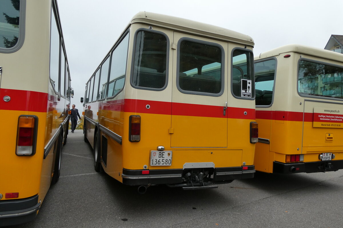 (281'375) - Schumacher, Liebefeld - BE 136'580 - Saurer/Tscher (ex Zimmermann, Niederwangen; ex P 24'289) am 12. Oktober 2025 in Schwarzenberg, Rssli
