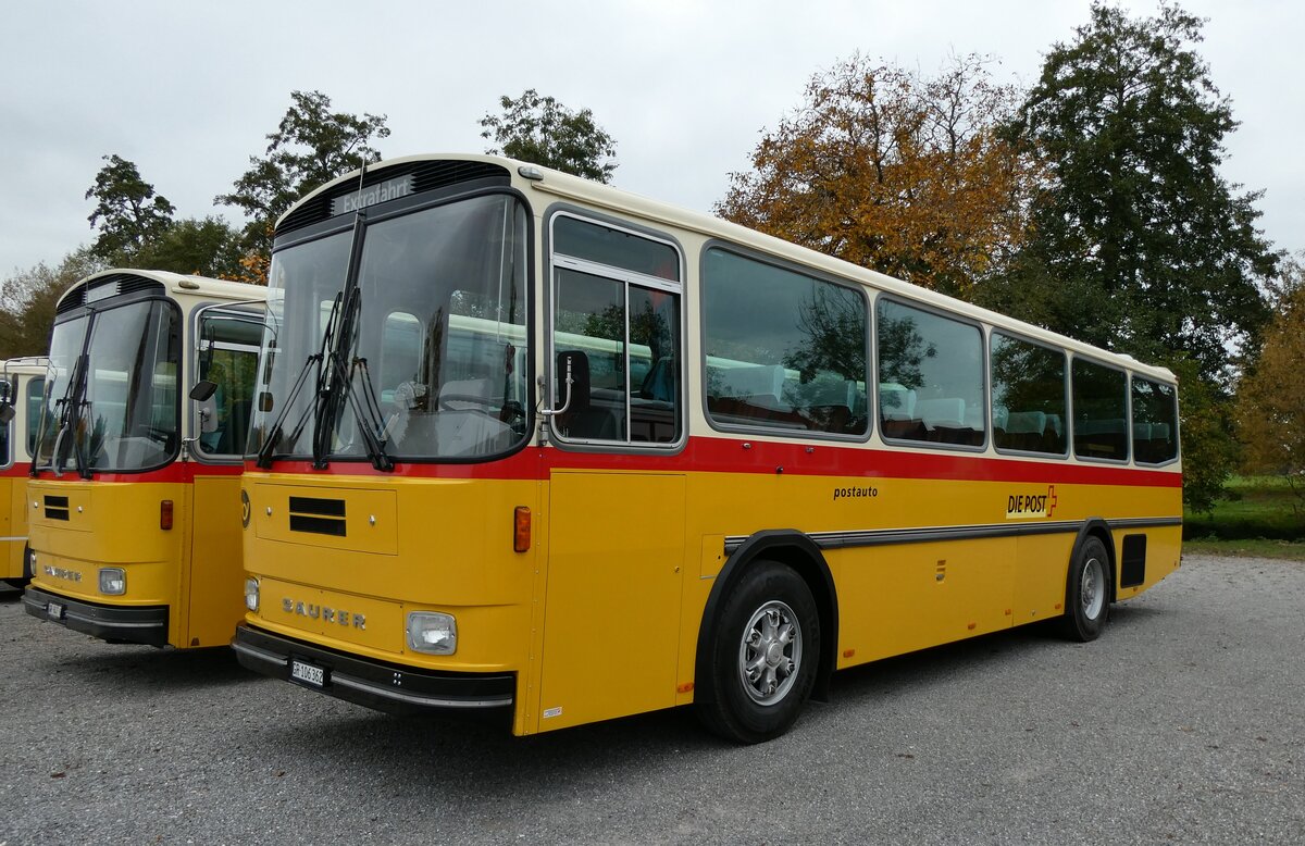 (281'430) - Ackermann, Landquart - GR 106'362 - Saurer/R&J (ex Fssler, Unteriberg; ex Schrch, Gutenburg Nr. 6; ex P 24'358/PID 3219) am 12. Oktober 2025 in Hitzkirch, Interkantonale Polizeischule