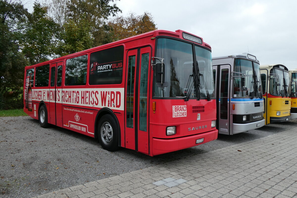 (281'442) - Party-Bus, Grosswangen - LU 117'116 - Saurer/R&J (ex Wohlgemuth, Hochwald) am 12. Oktober 2025 in Hitzkirch, Interkantonale Polizeischule
