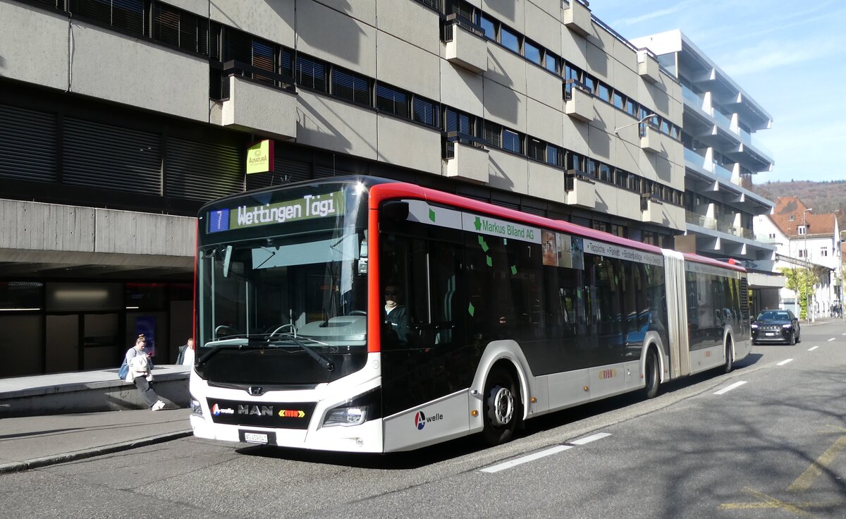 (282'298) - Twerenbold, Baden - Nr. 311/AG 459'041 - MAN am 11. November 2025 in Baden, Postautostation