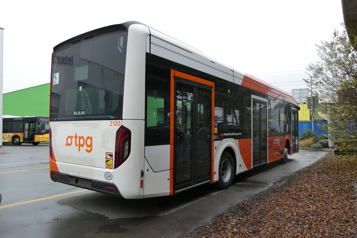 (282'863) - Gen�ve-Tours, Gen�ve - Nr. 2100 - eMAN am 6. Dezember 2025 in Kerzers, Interbus