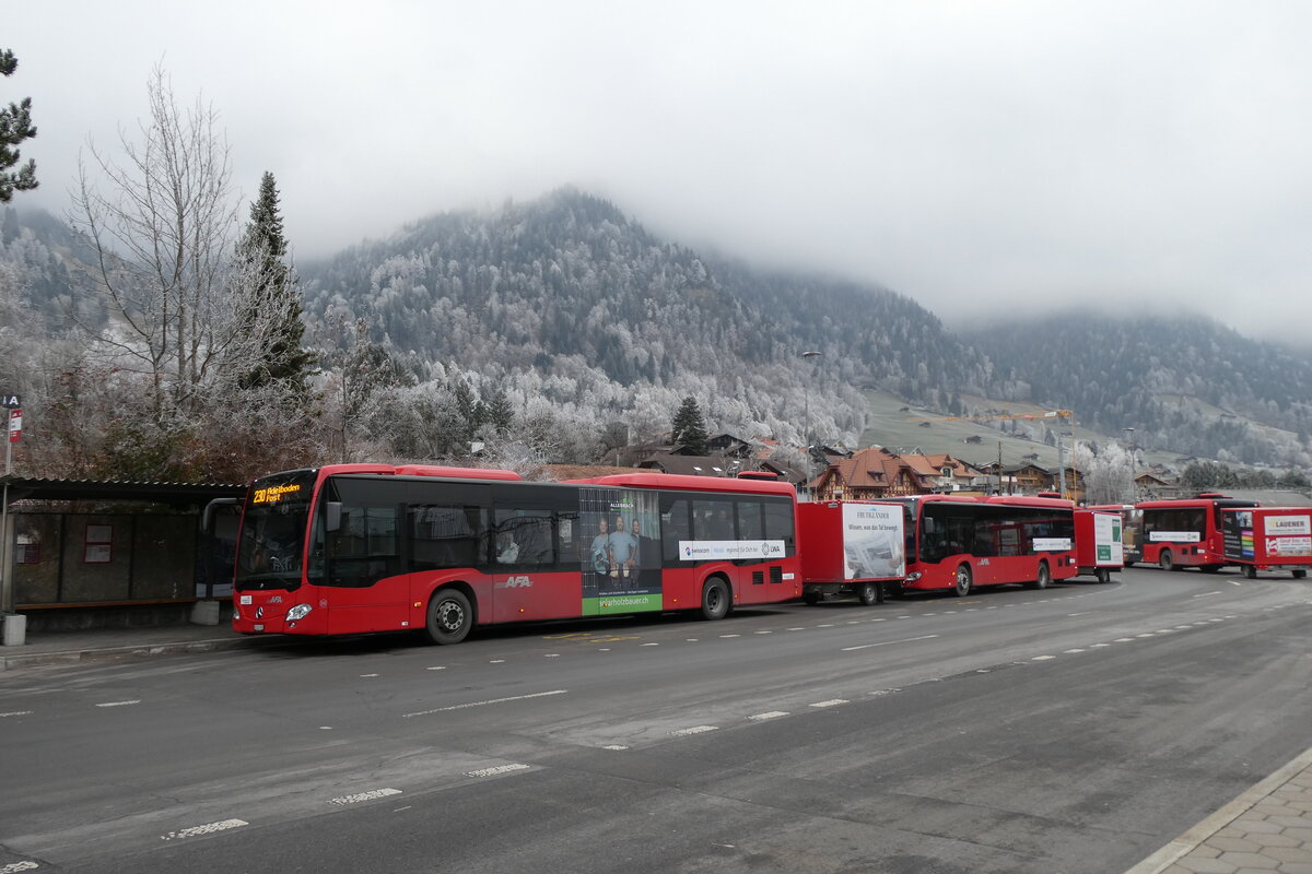 (283'601) - AFA Adelboden - Nr. 95/BE 26'774 - Mercedes am 30. Dezember 2025 beim Bahnhof Frutigen