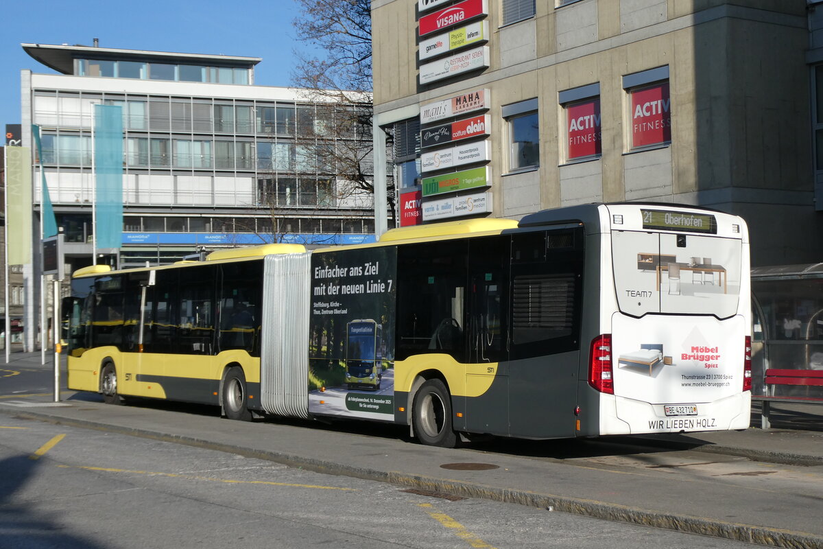 (283'608) - STI Thun - Nr. 710/BE 432'710 - Mercedes am 1. Januar 2026 beim Bahnhof Thun