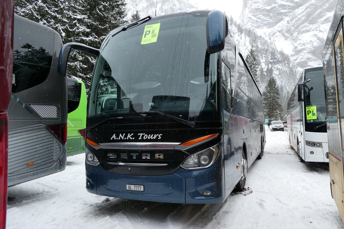 (283'948) - A.N.K. Tours, Liestal - BL 7777 - Setra am 10. Januar 2026 in Adelboden, Unter dem Birg
