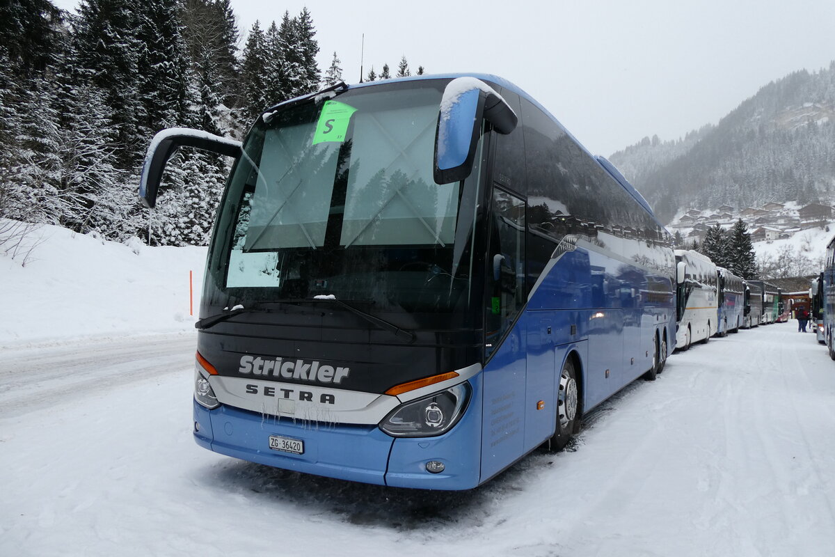 (284'040) - Strickler, Neuheim - ZG 36'420 - Setra am 10. Januar 2026 in Adelboden, ASB