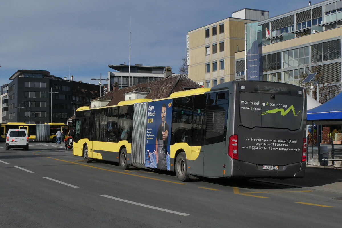 (284'294) - STI Thun - Nr. 711/BE 468'711 - Mercedes am 20. Januar 2026 beim Bahnhof Thun
