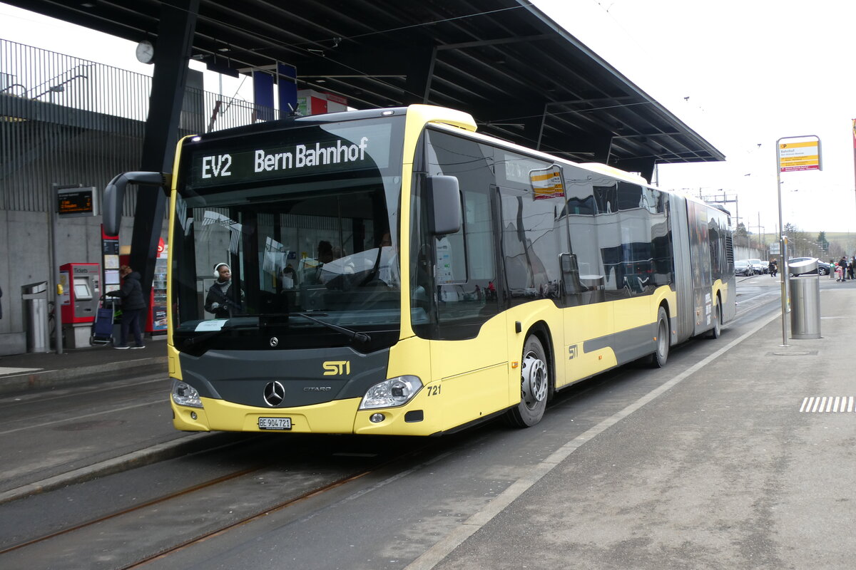 (284'538) - STI Thun - Nr. 721/BE 904'721 - Mercedes am 31. Januar 2026 beim Bahnhof Bern Br�nnen Westside