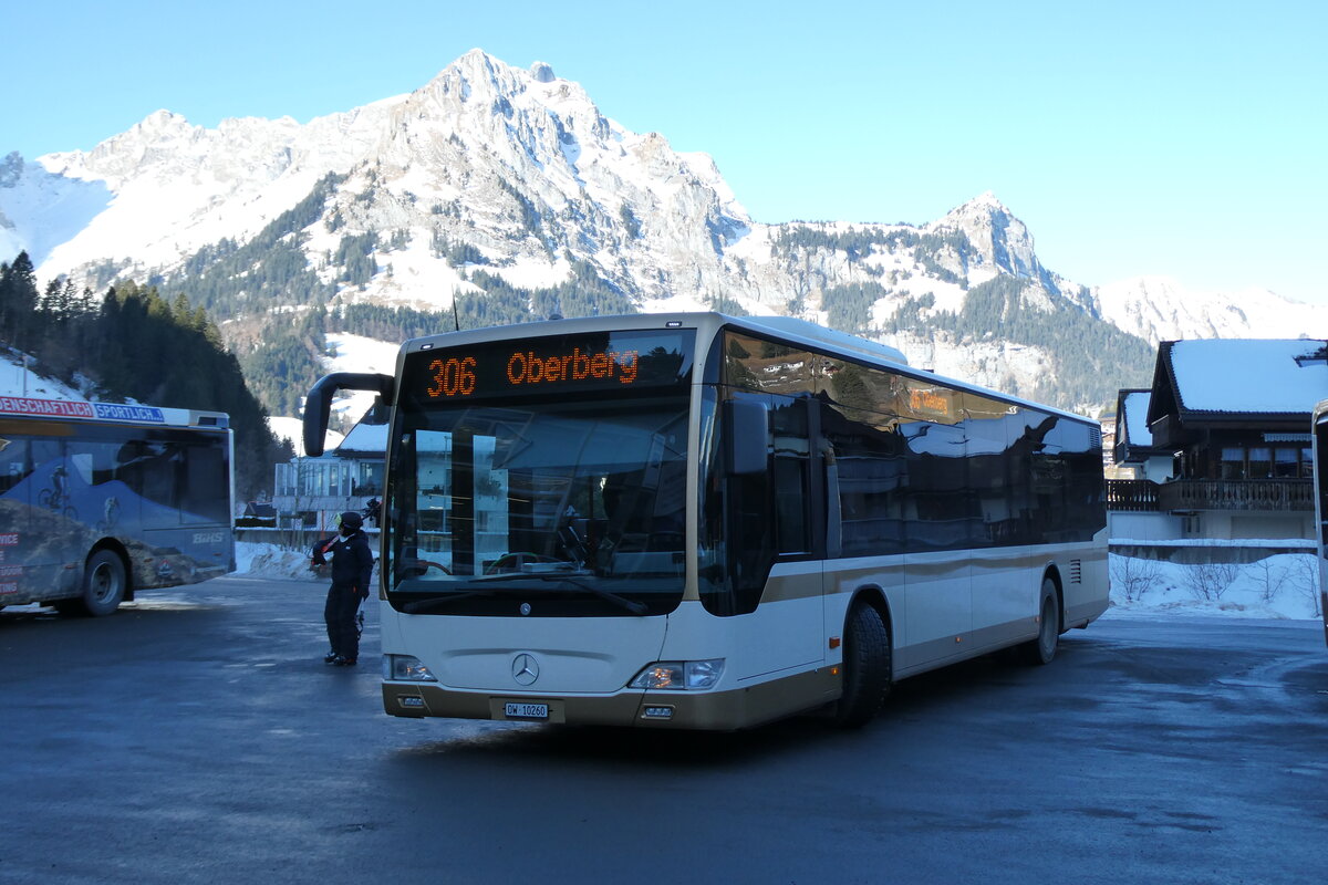 (284'568) - EAB Engelberg - Nr. 6/OW 10'260 - Mercedes (ex AAGS Schwyz Nr. 39) am 3. Februar 2026 in Engelberg, Talstation Titlis