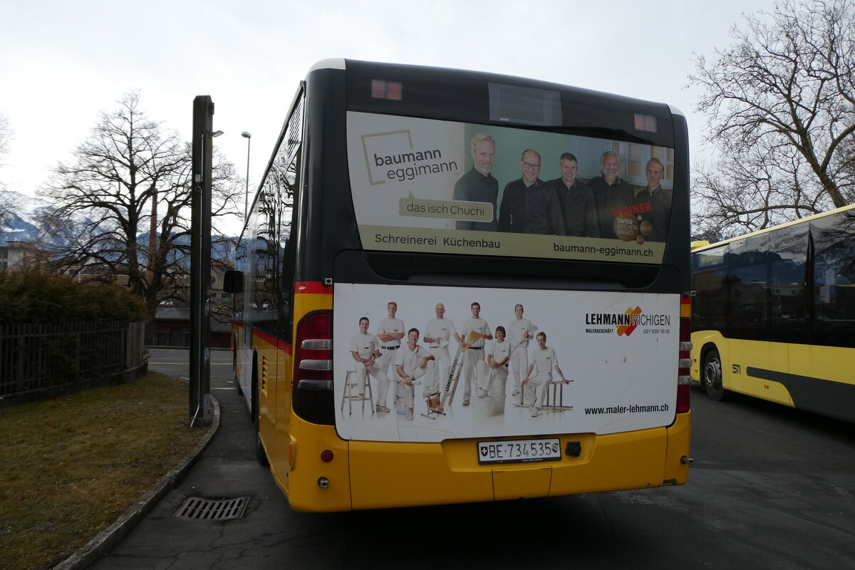 (284'615) - PostAuto Bern - Nr. 535/BE 734'535/PID 5418 - Mercedes am 4. Februar 2026 in Thun, Garage STI