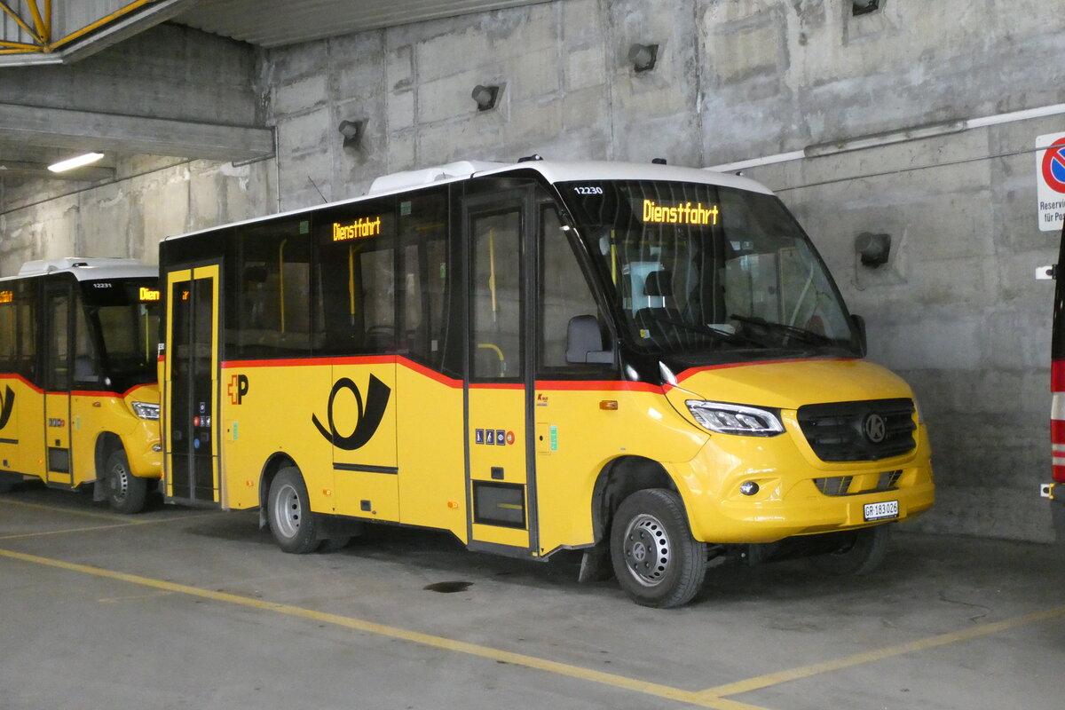 (284'641) - PostAuto Graub�nden  GR 183'026/PID 12'230 - K-Bus/Mercedes am 6. Februar 2026 in Thusis, Postautostation