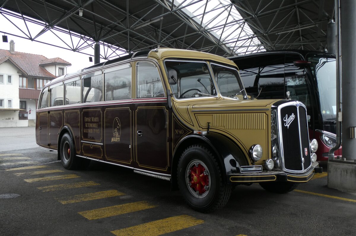 (284'698) - Marti, Kallnach - Nr. 40 - Saurer/Lauber am 7. Februar 2026 in Kallnach, Car-Terminal