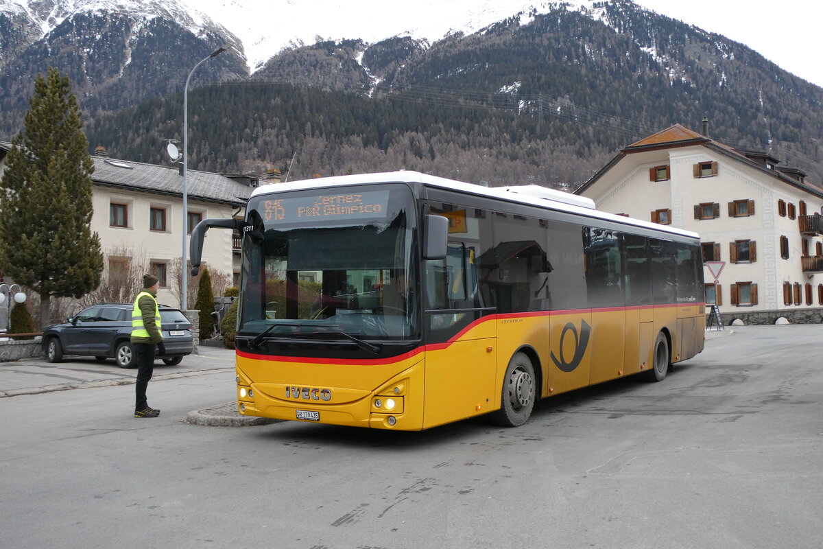 (284'875) - PostAuto Graub�nden - GR 170'435/PID 11'311 - Iveco am 14. Februar 2026 in Zernez, Post