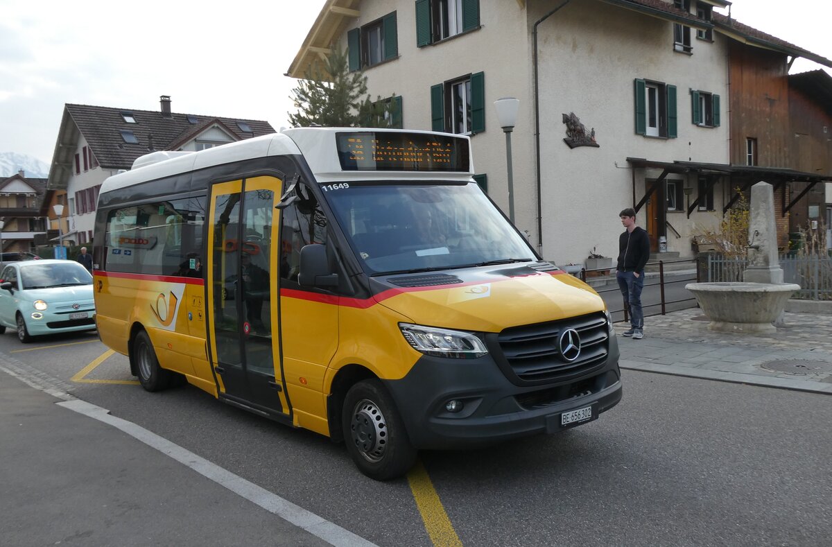 (285'724) - PostAuto Bern - BE 656'302/PID 11'649 - Mercedes (ex L�di, Uetendorf) am 23. M�rz 2026 in Thun-Lerchenfeld, Lerchenfeldstrasse