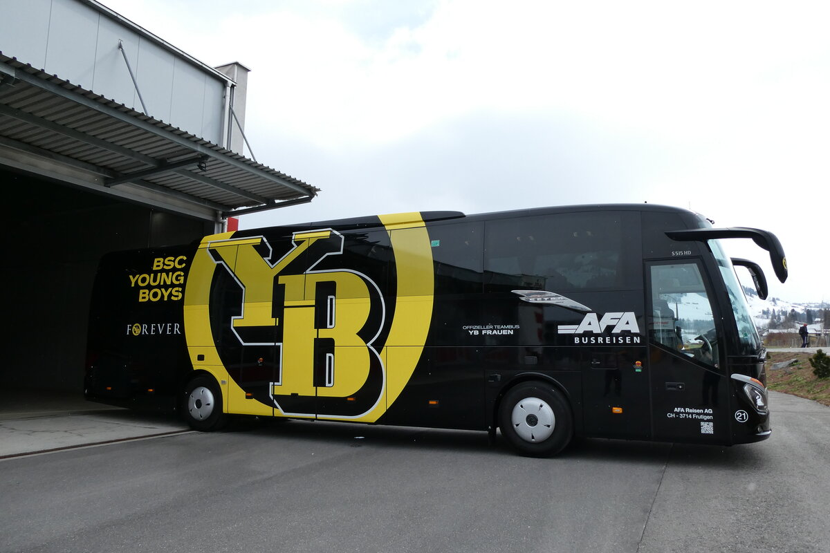 (285'749) - AFA Adelboden - Nr. 21/BE 1898 - Setra (ex Gerber, Deutschland; ex H�ffmann, D-Vechta) am 27. M�rz 2026 in Frutigen, Garage