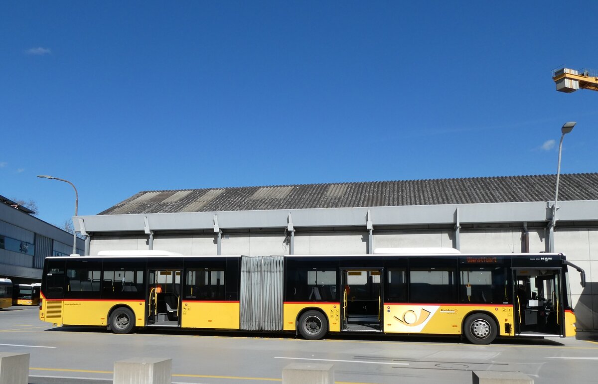 (285'959) - PostAuto Ostschweiz - TG 158'213/PID 4818 - MAN (ex PostAuto Graub�nden; ex PostAuto Ostschweiz SZ 68'458; ex PostAuto Ostschweiz SZ 44'040; ex Kistler, Reichenburg) am 4. April 2026 in Bern, Postautostation