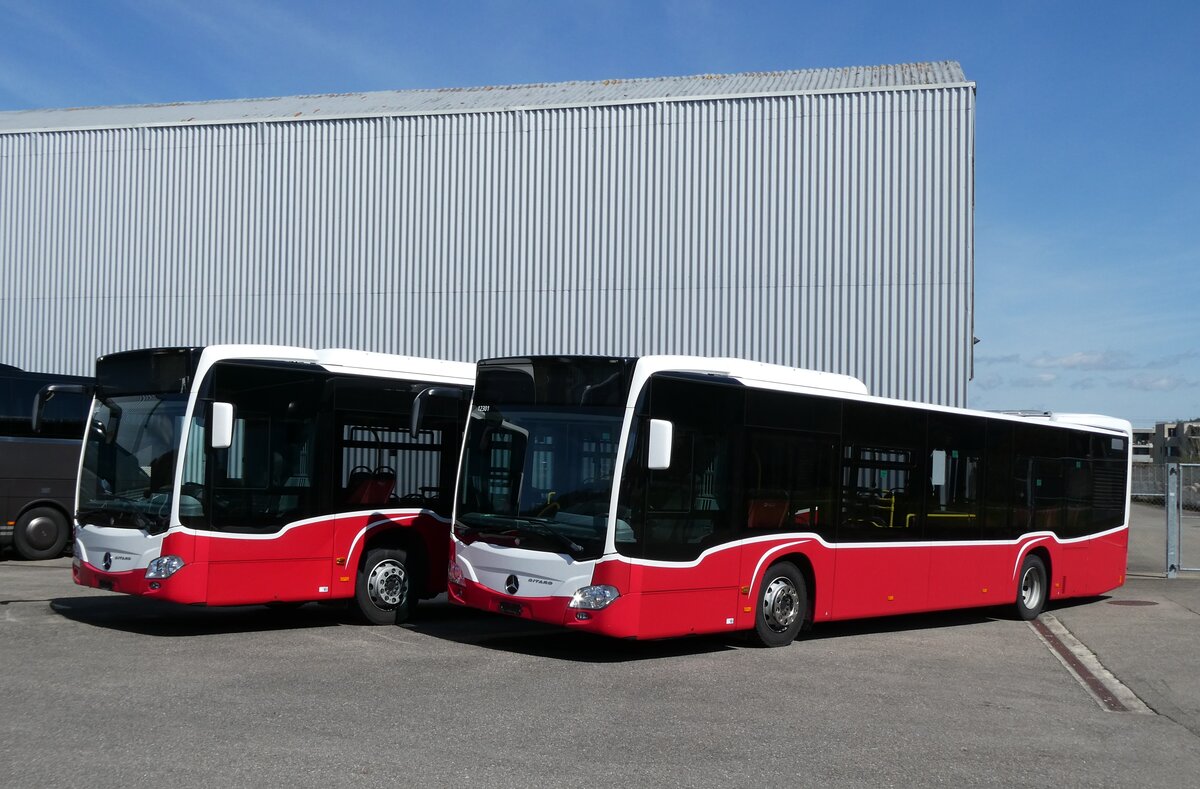 (285'993) - CarPostal Ouest - PID 12'301 - Mercedes (ex Intertours, Domdidier Nr. 486; ex Wiener Linien, A-Wien Nr. 8122) am 6. April 2026 in Winterthur, Daimler Buses